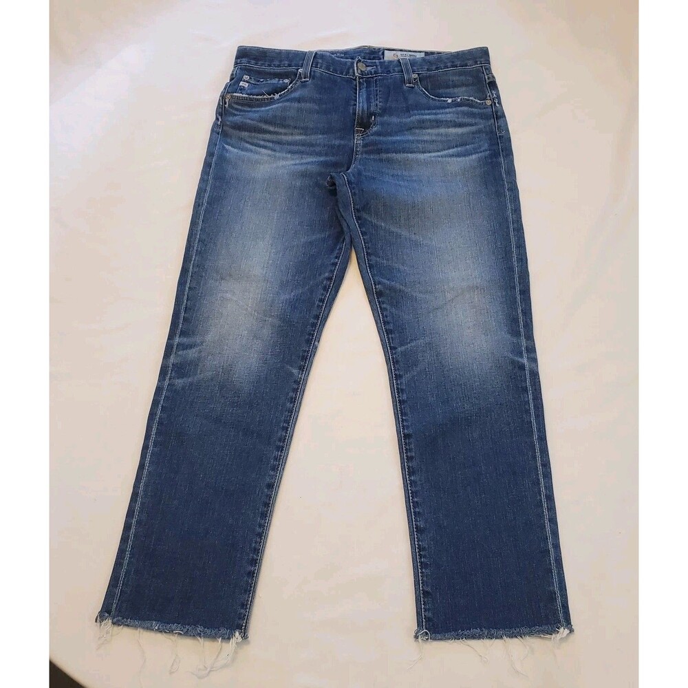 AG Adriano Goldschmied Ex-Boyfriend Slim Slouchy Jeans Dark Blue 28R 32"x 26"